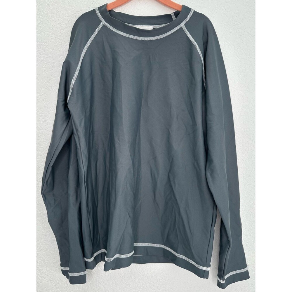 Hanna Andersson Boys Girls Long Sleeve Rash Guard Swim Shirt Grey Size 140 US 10
